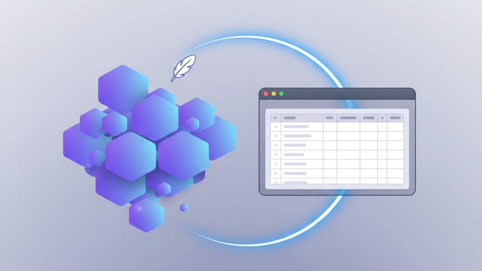 Fly.io edge servers connected to a database GUI window showing structured SQLite data